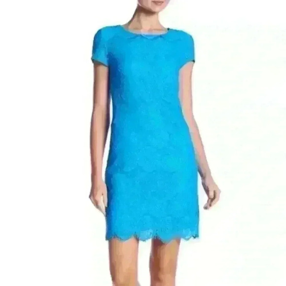 Laundry by Shelli Segal Turquoise Mini dress, SIZE 6 - Picture 1 of 3